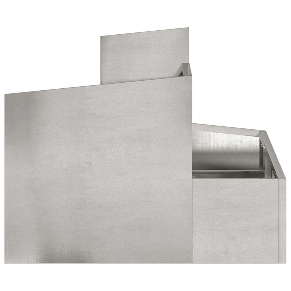 vidaXL Doniczka ogrodowa Srebrny 60 x 60 x 50 cm Stal nierdzewna