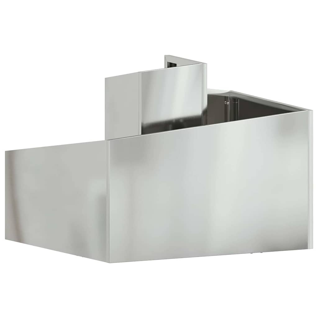 vidaXL Doniczka ogrodowa srebrny 60 x 60 x 50 cm Stal ocynkowana