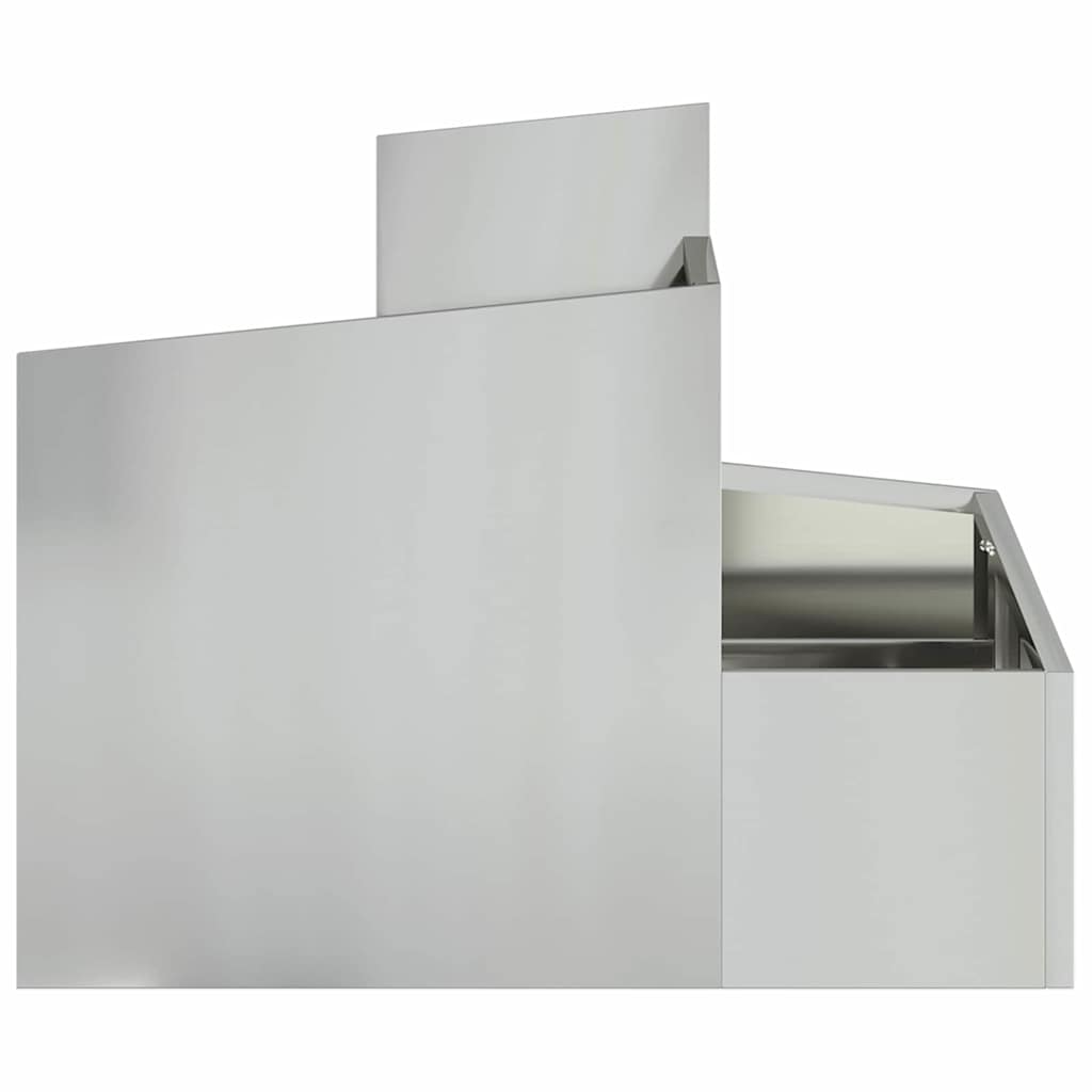 vidaXL Doniczka ogrodowa srebrny 60 x 60 x 50 cm Stal ocynkowana