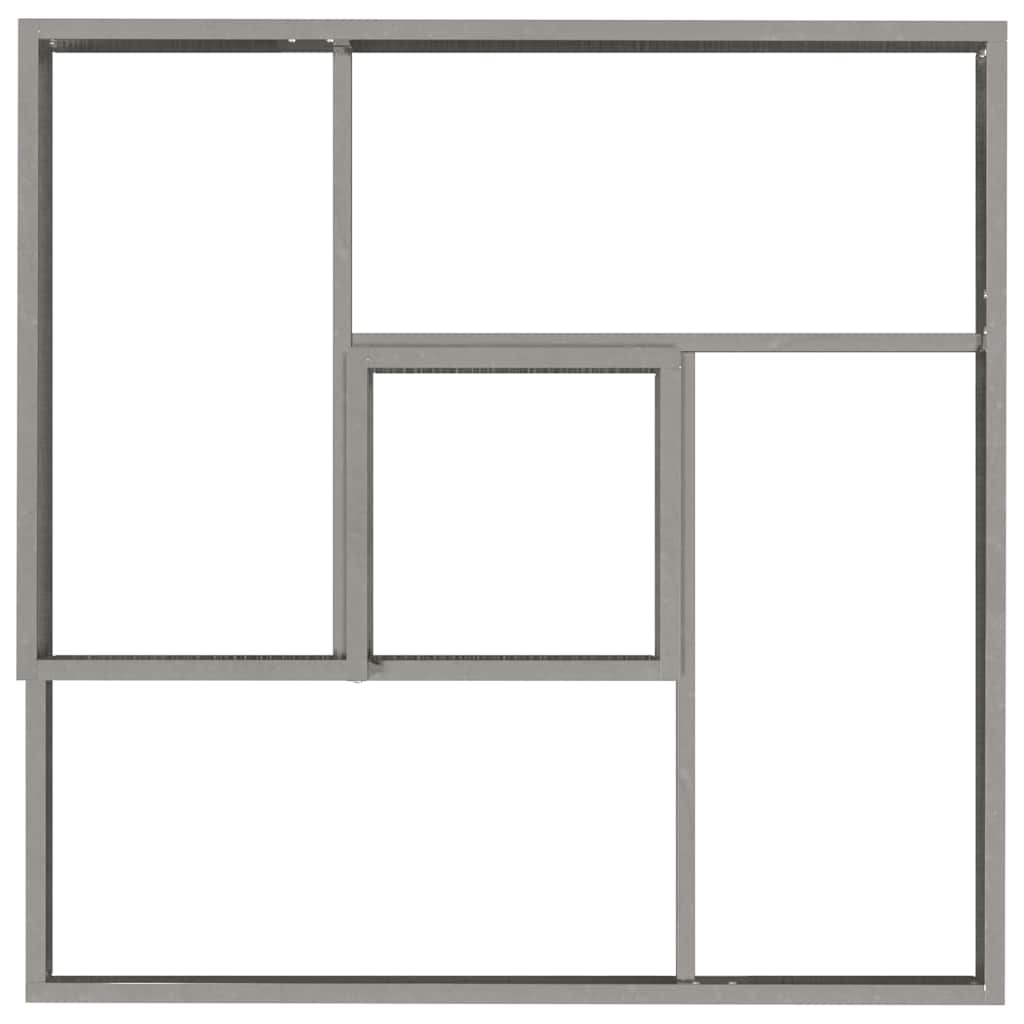 vidaXL Doniczka ogrodowa srebrny 60 x 60 x 50 cm Stal ocynkowana