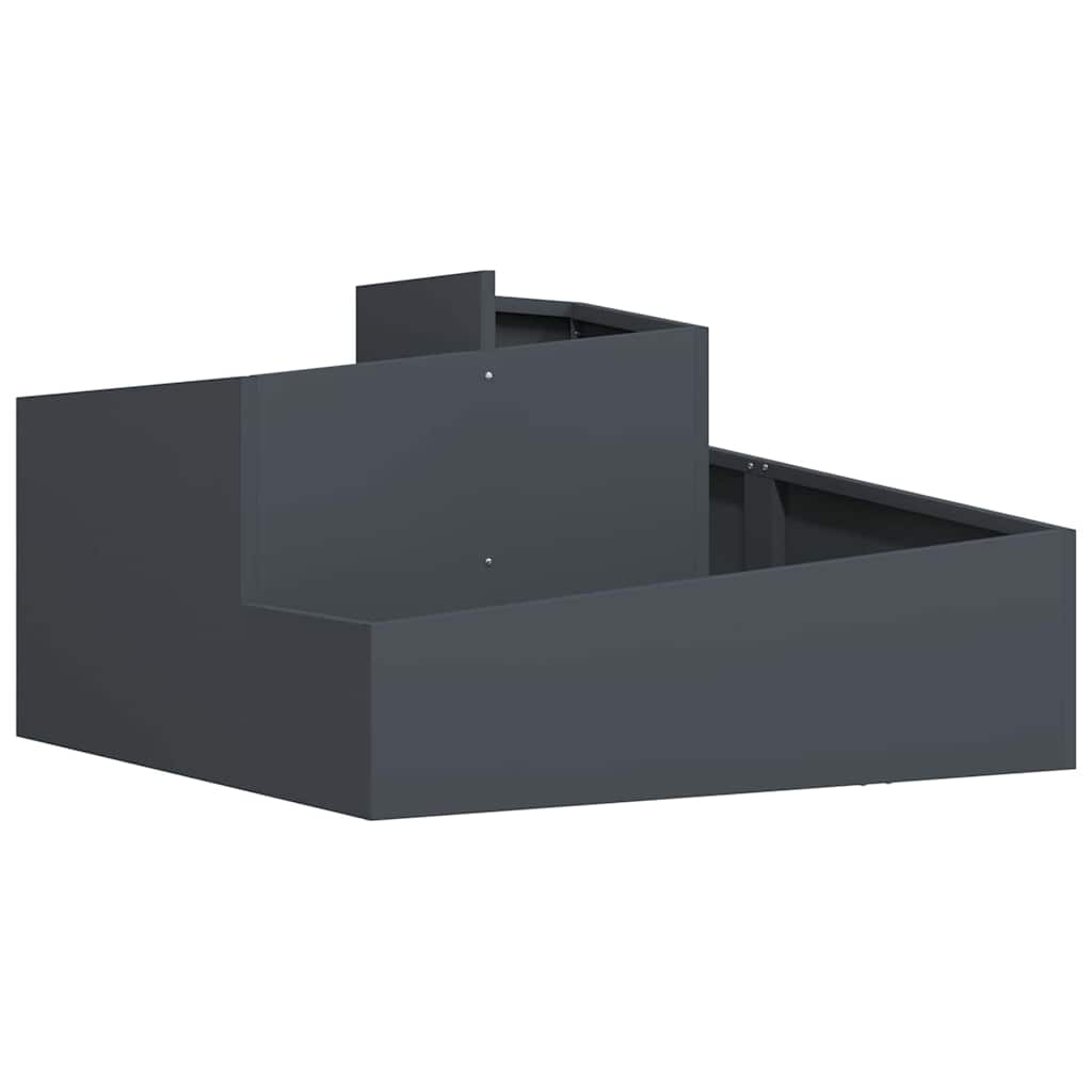 vidaXL Doniczka ogrodowa Antracyt 80 x 80 x 50 cm Stal zimnogięta