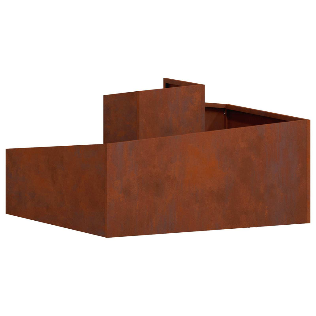 vidaXL Doniczka ogrodowa Brązowy 80 x 80 x 50 cm