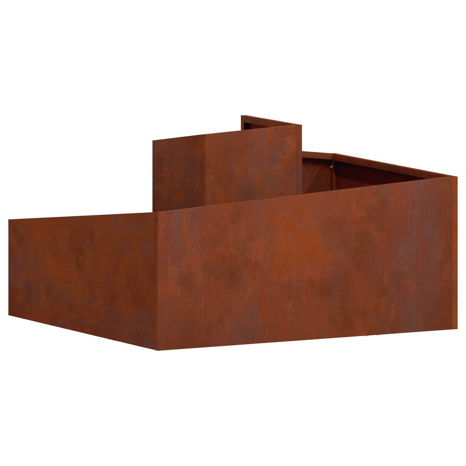 vidaXL Doniczka ogrodowa Brązowy 80 x 80 x 50 cm