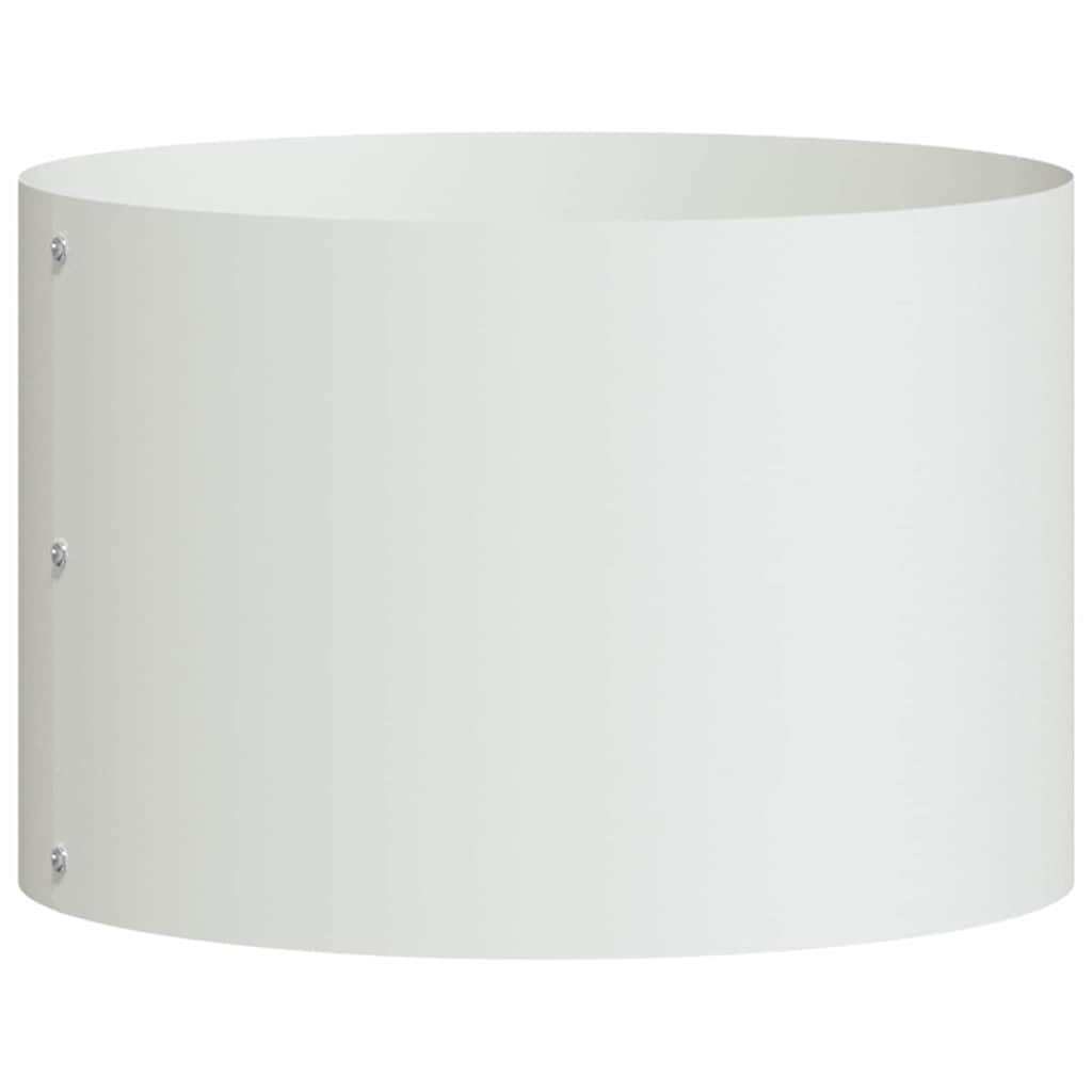 vidaXL Pierścień doniczki 5 pcs Biały 30 x 30 x 20 cm Stal zimnogięta