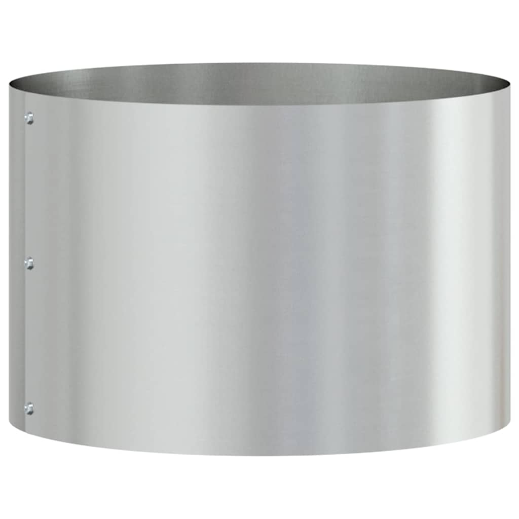 vidaXL Pierścień doniczki Srebrny 30 x 30 x 20 cm Stal Galwanizowana