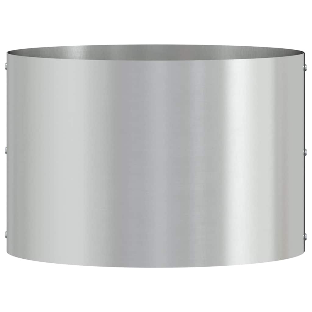 vidaXL Pierścień doniczki Srebrny 30 x 30 x 20 cm Stal Galwanizowana