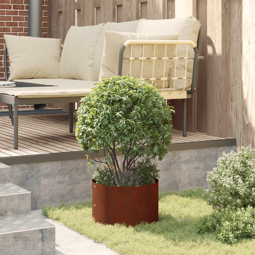 vidaXL Pierścień doniczki 5 pcs Brązowy 30 x 30 x 20 cm