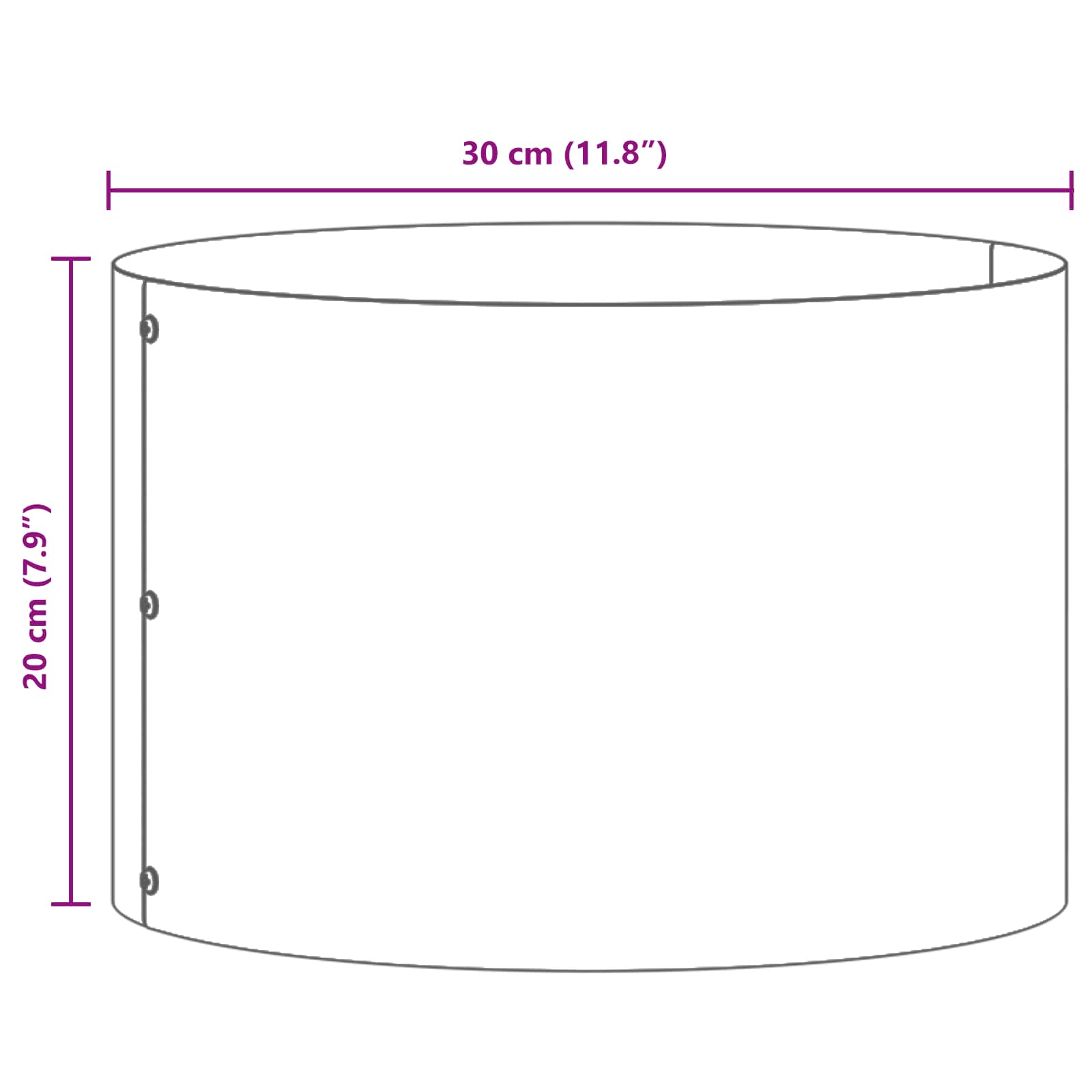 vidaXL Pierścień doniczki 5 pcs Brązowy 30 x 30 x 20 cm