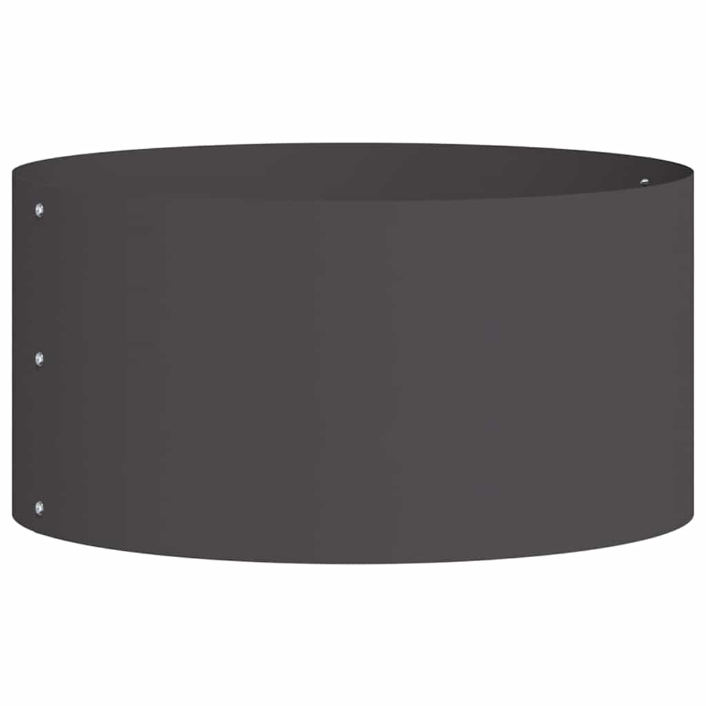 vidaXL Pierścień doniczki Czarny 40 x 40 x 20 cm Stal zimnogięta