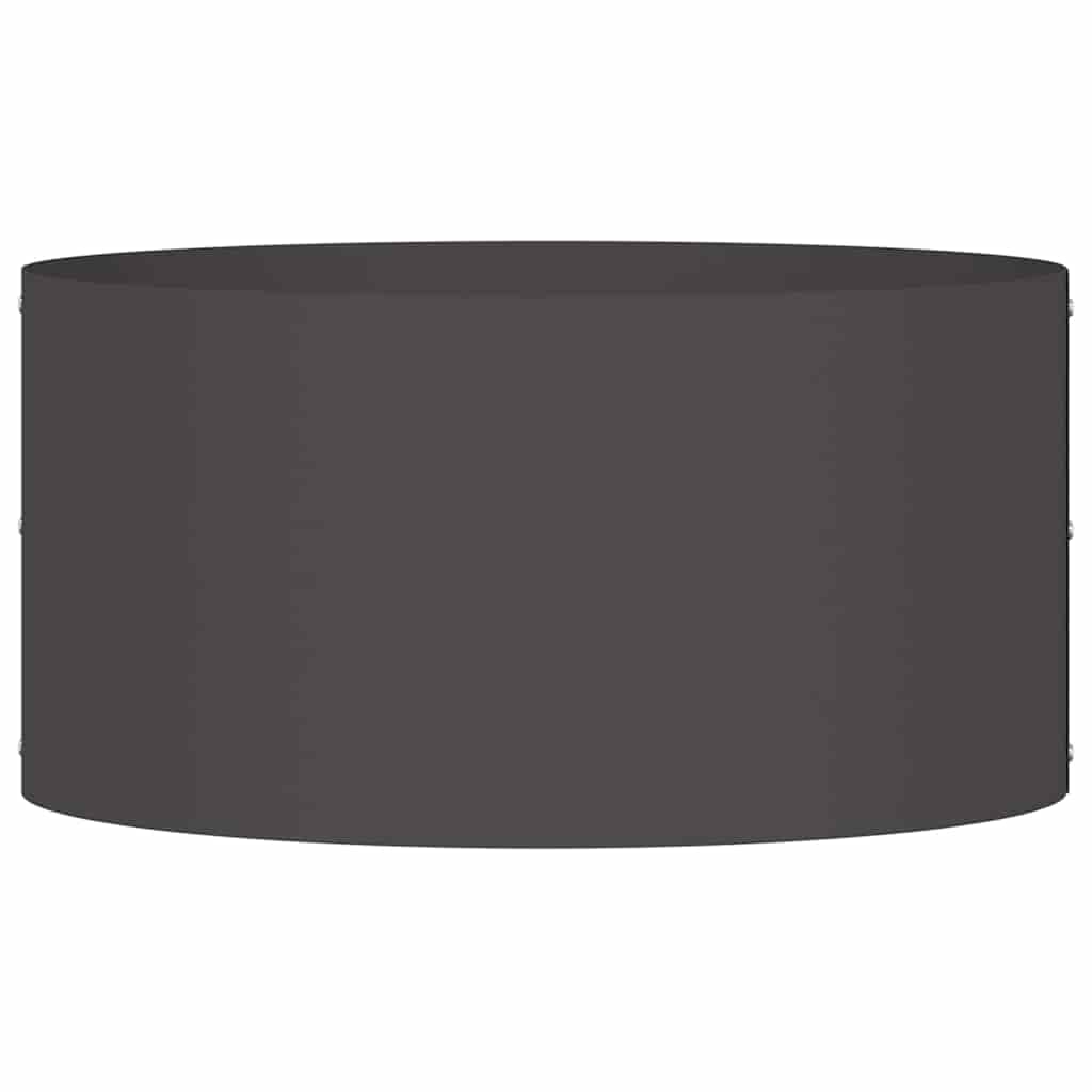 vidaXL Pierścień doniczki Czarny 40 x 40 x 20 cm Stal zimnogięta
