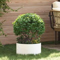vidaXL Pierścień doniczki 5 pcs Biały 40 x 40 x 20 cm Stal zimnogięta