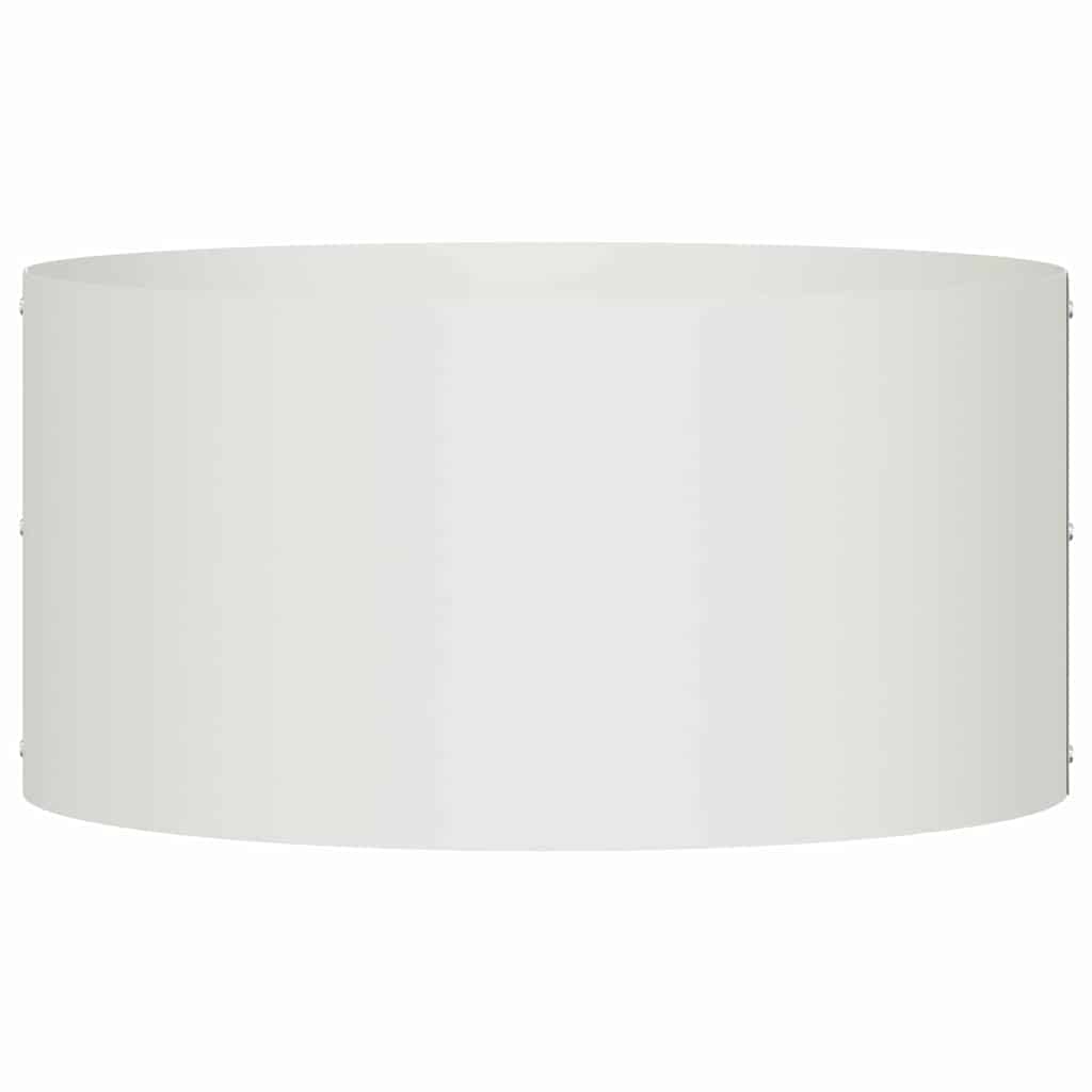 vidaXL Pierścień doniczki 5 pcs Biały 40 x 40 x 20 cm Stal zimnogięta