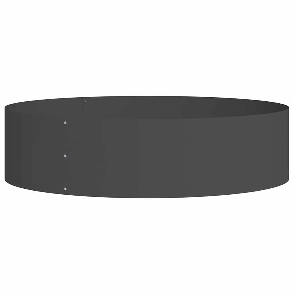vidaXL Pierścień doniczki Czarny 80 x 80 x 20 cm Stal zimnogięta
