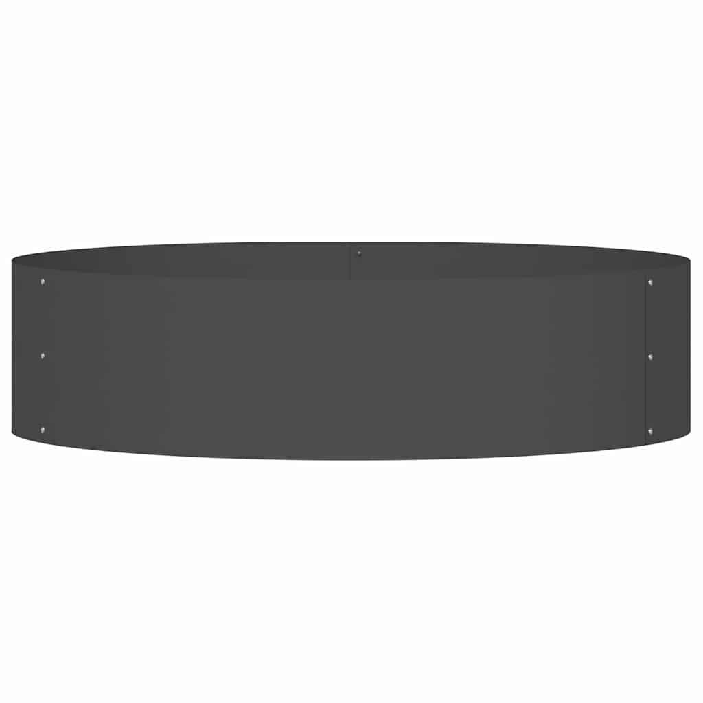 vidaXL Pierścień doniczki Czarny 80 x 80 x 20 cm Stal zimnogięta