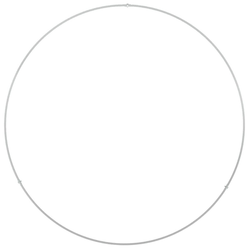 vidaXL Pierścień doniczki Biały 80 x 80 x 20 cm Stal zimnogięta