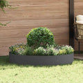 vidaXL Pierścień doniczki 5 pcs Czarny 120 x 120 x 20 cm