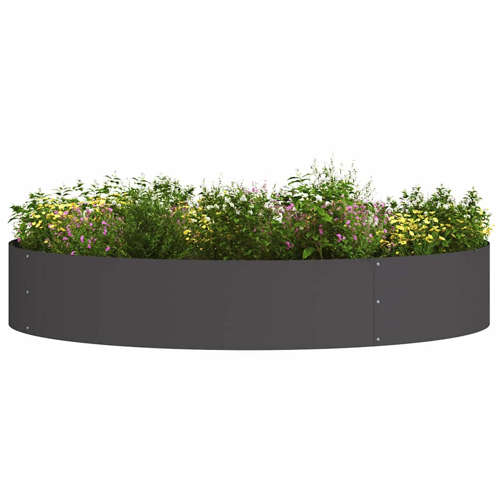 vidaXL Pierścień doniczki 5 pcs Czarny 120 x 120 x 20 cm