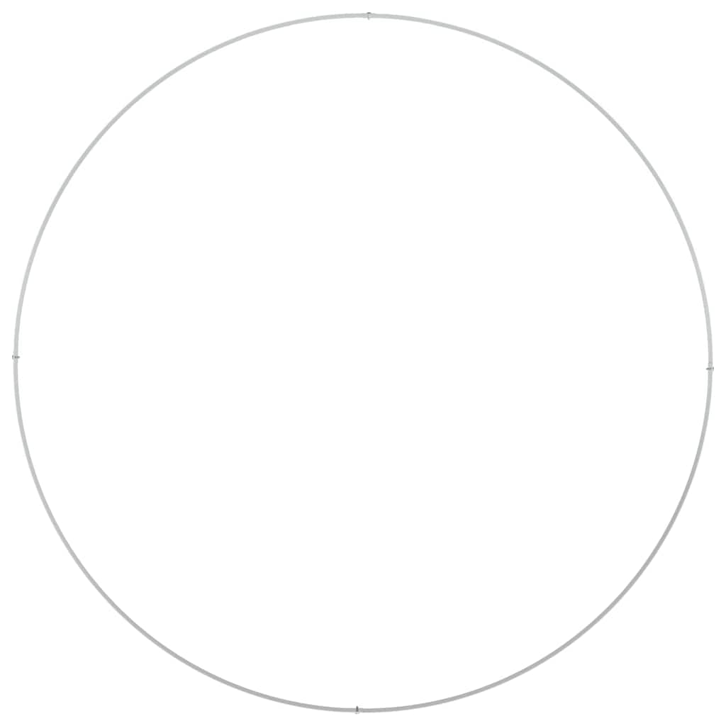 vidaXL Pierścień doniczki Biały 120 x 120 x 20 cm Stal zimnogięta