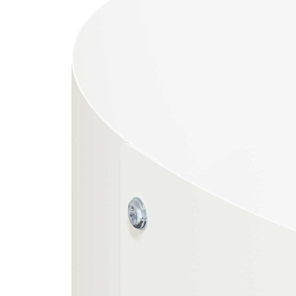 vidaXL Pierścień doniczki 5 pcs Biały 120 x 120 x 20 cm