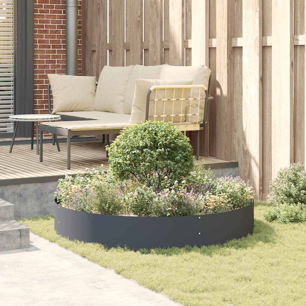 vidaXL Pierścień doniczki 5 pcs Antracyt 120 x 120 x 20 cm