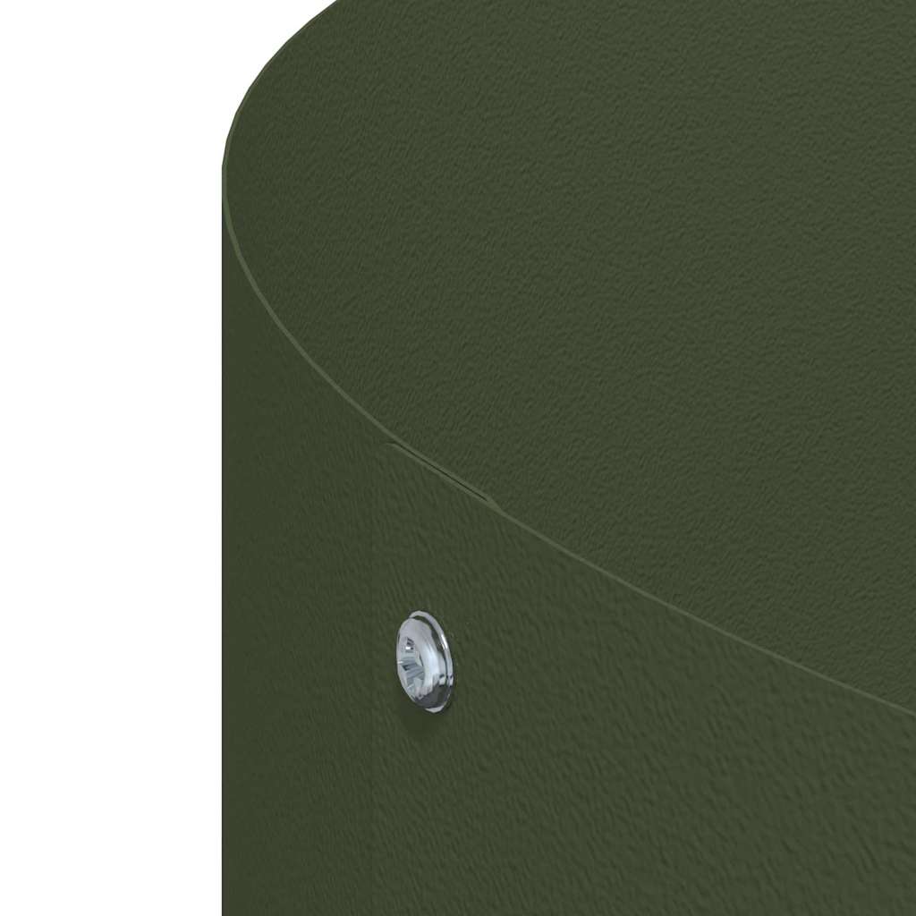 vidaXL Pierścień doniczki 5 pcs Zielony oliwkowy 120 x 120 x 20 cm