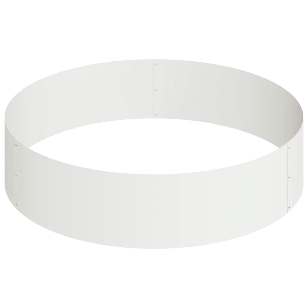 vidaXL Doniczka ogrodowa Biały 90 x 90 x 20 cm Stal zimnogięta