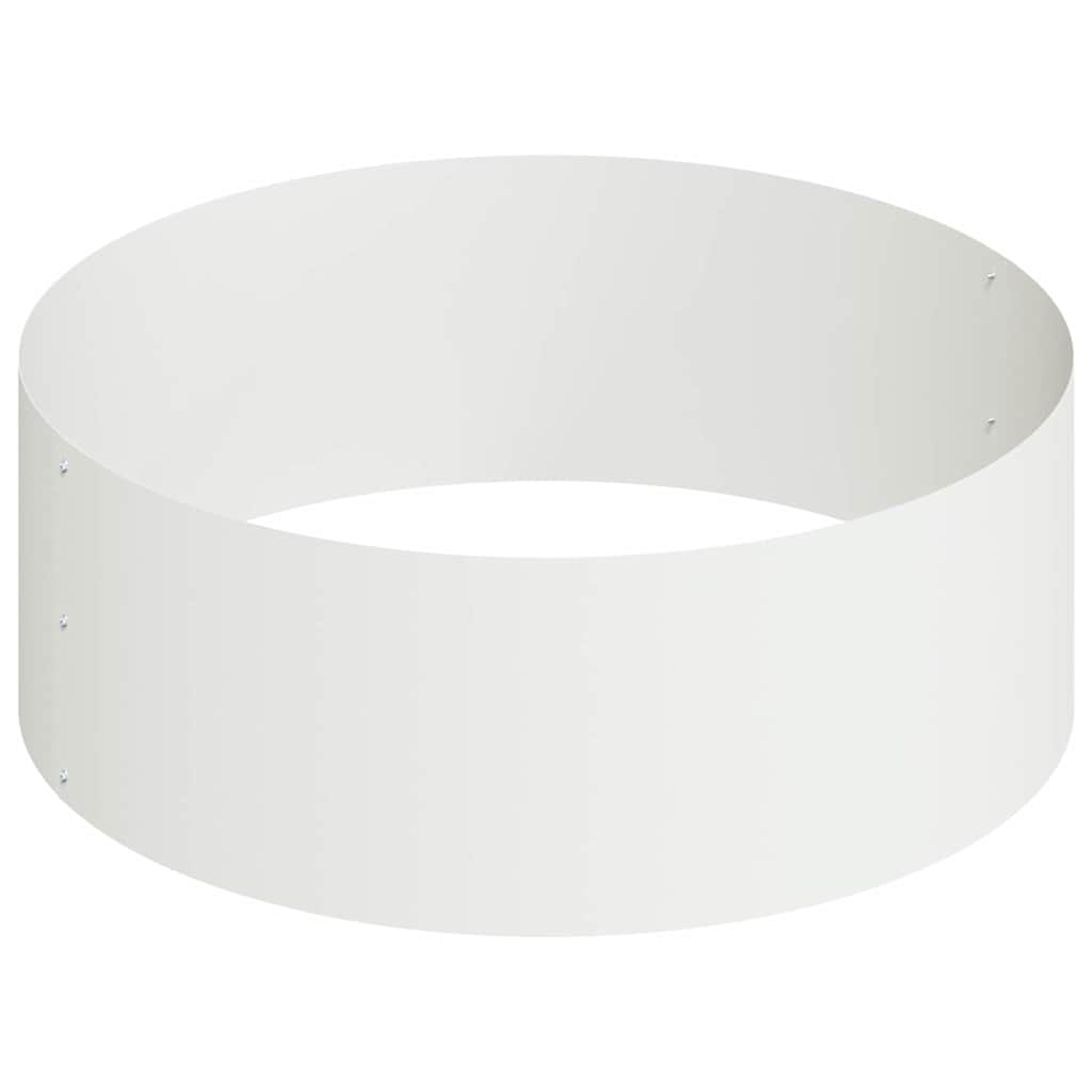 vidaXL Doniczka ogrodowa Biały 90 x 90 x 20 cm Stal zimnogięta