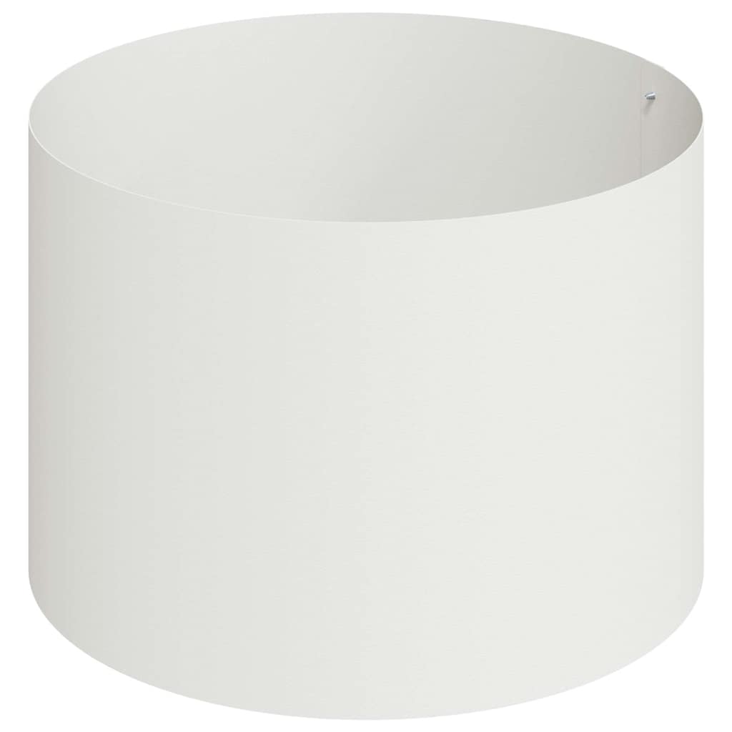 vidaXL Doniczka ogrodowa Biały 90 x 90 x 20 cm Stal zimnogięta