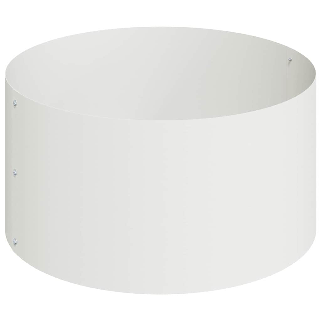 vidaXL Doniczka ogrodowa Biały 120 x 120 x 20 cm Stal zimnogięta