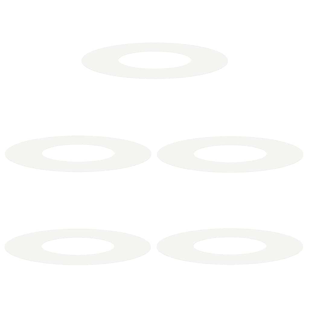 vidaXL odpowiedni dla płaskich pierścieni drzewa 5 pcs Biały Ø30 / 60 cm