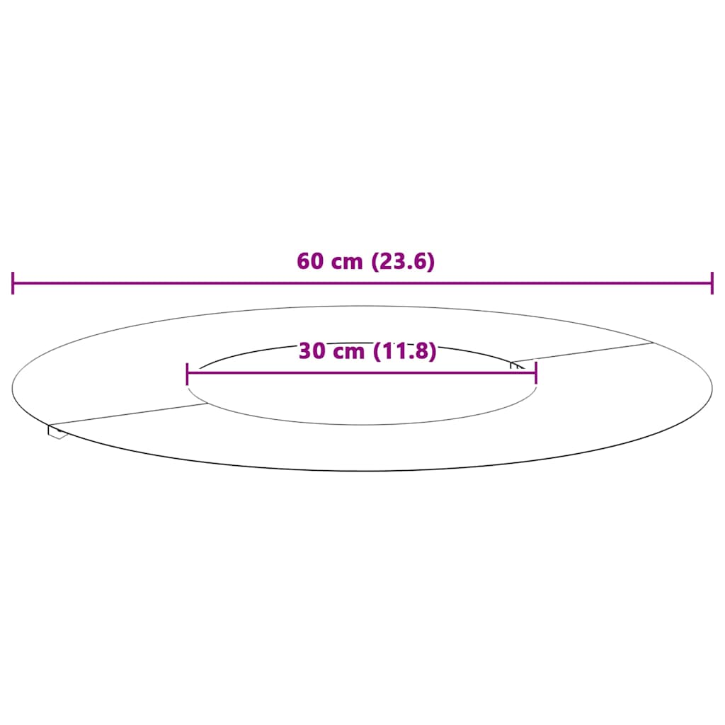 vidaXL odpowiedni dla płaskich pierścieni drzewa 5 pcs Biały Ø30 / 60 cm
