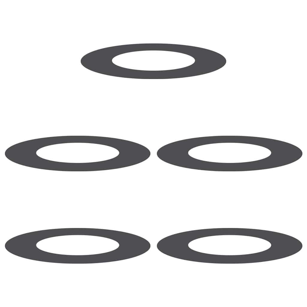vidaXL odpowiedni dla płaskich pierścieni drzewa 5 pcs Czarny