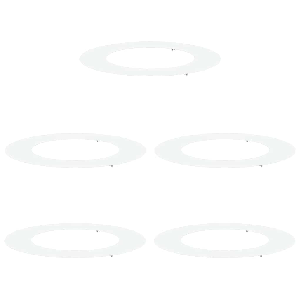 vidaXL odpowiedni dla płaskich pierścieni drzewa 5 pcs Biały Ø50 / 80 cm