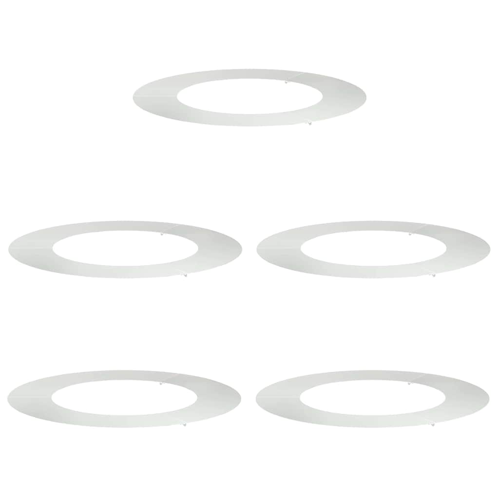vidaXL odpowiedni dla płaskich pierścieni drzewa 5 pcs Srebrny