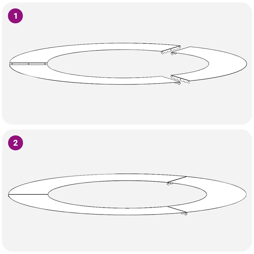 vidaXL odpowiedni dla płaskich pierścieni drzewa 5 pcs Biały Ø60 / 90 cm