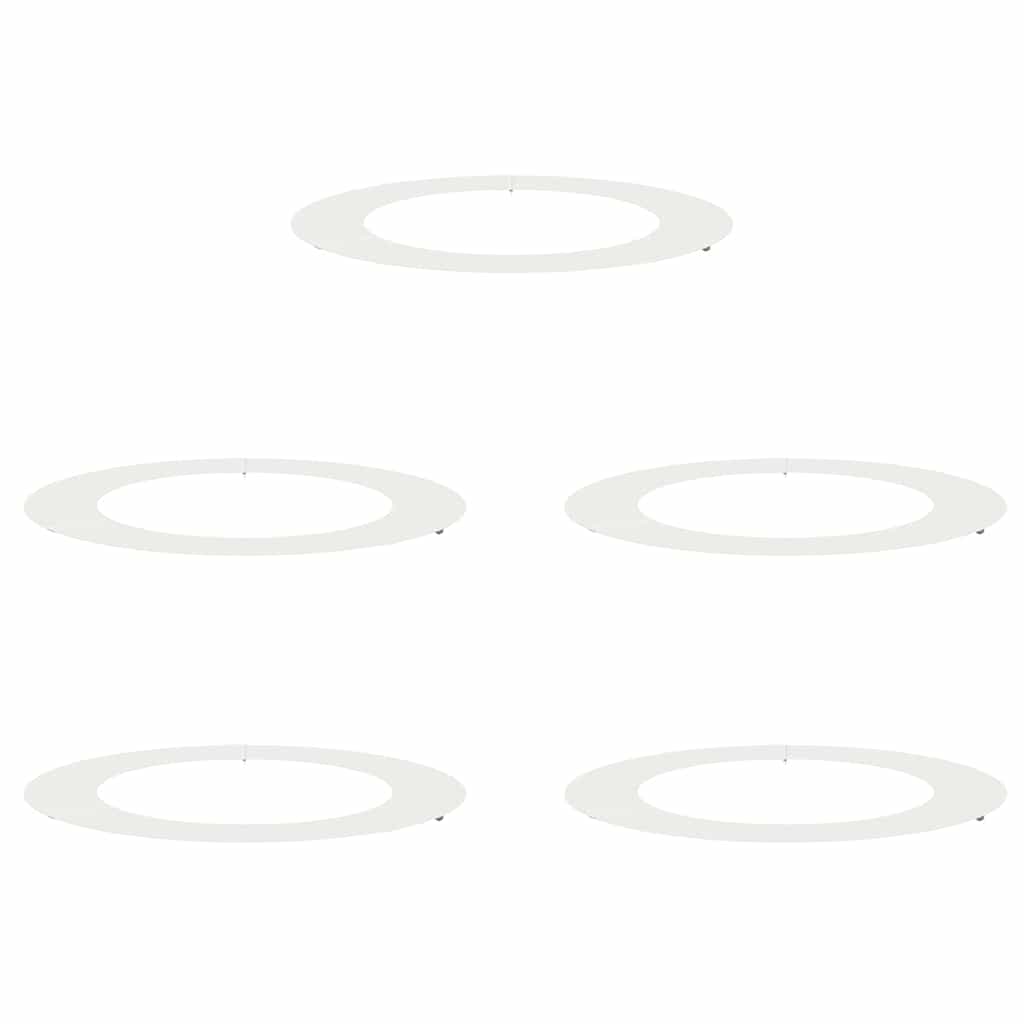 vidaXL odpowiedni dla płaskich pierścieni drzewa 5 pcs Biały Ø60 / 90 cm