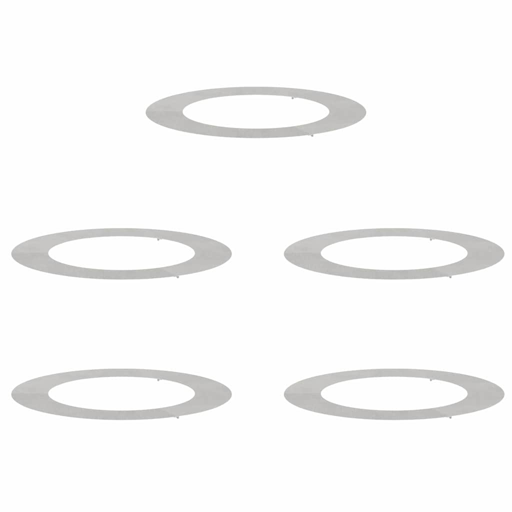 vidaXL odpowiedni dla płaskich pierścieni drzewa 5 pcs Srebrny