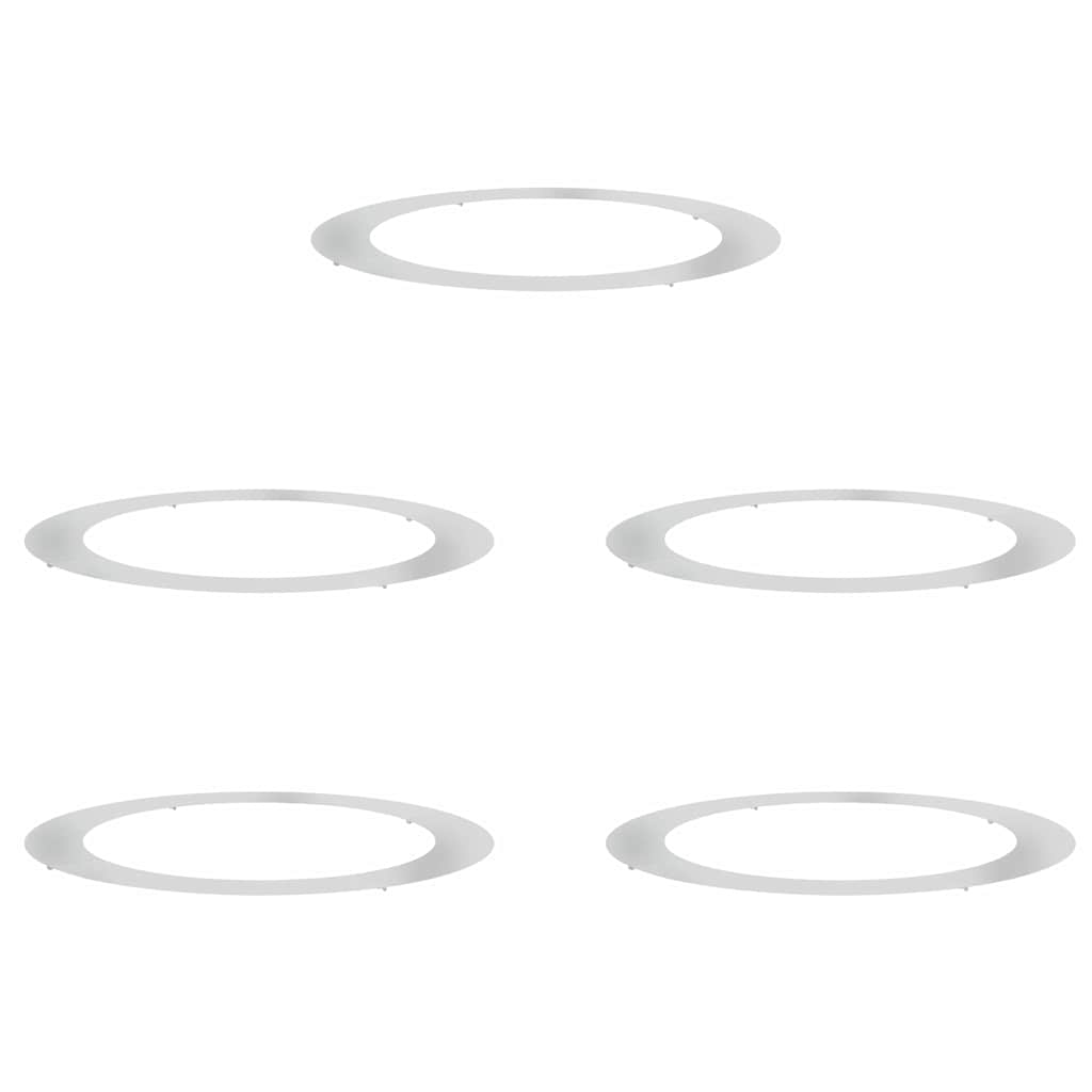 vidaXL odpowiedni dla płaskich pierścieni drzewa 5 pcs Srebrny