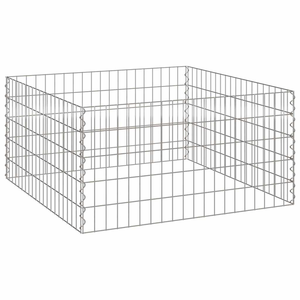 vidaXL Kwadratowy komposter 100 x 100 x 50 cm Żelazo