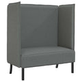 vidaXL Sofa z wysokim oparciem 101cm ciemno szary tkanina