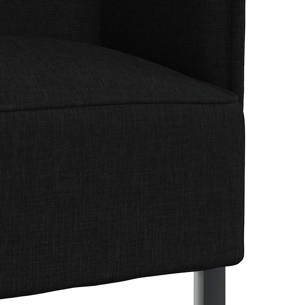 vidaXL Sofa z wysokim oparciem 101cm Czarny tkanina