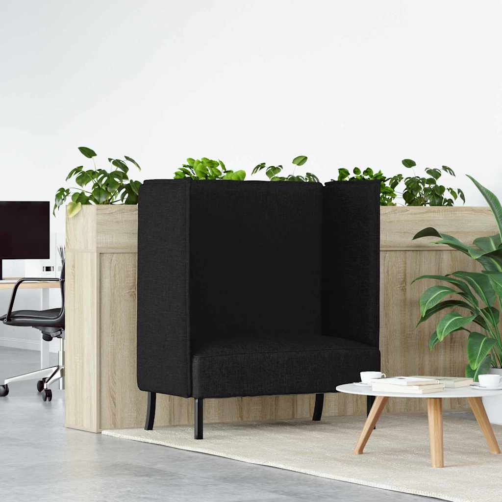 vidaXL Sofa z wysokim oparciem 101cm Czarny tkanina