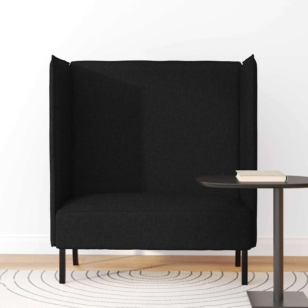 vidaXL Sofa z wysokim oparciem 101cm Czarny tkanina
