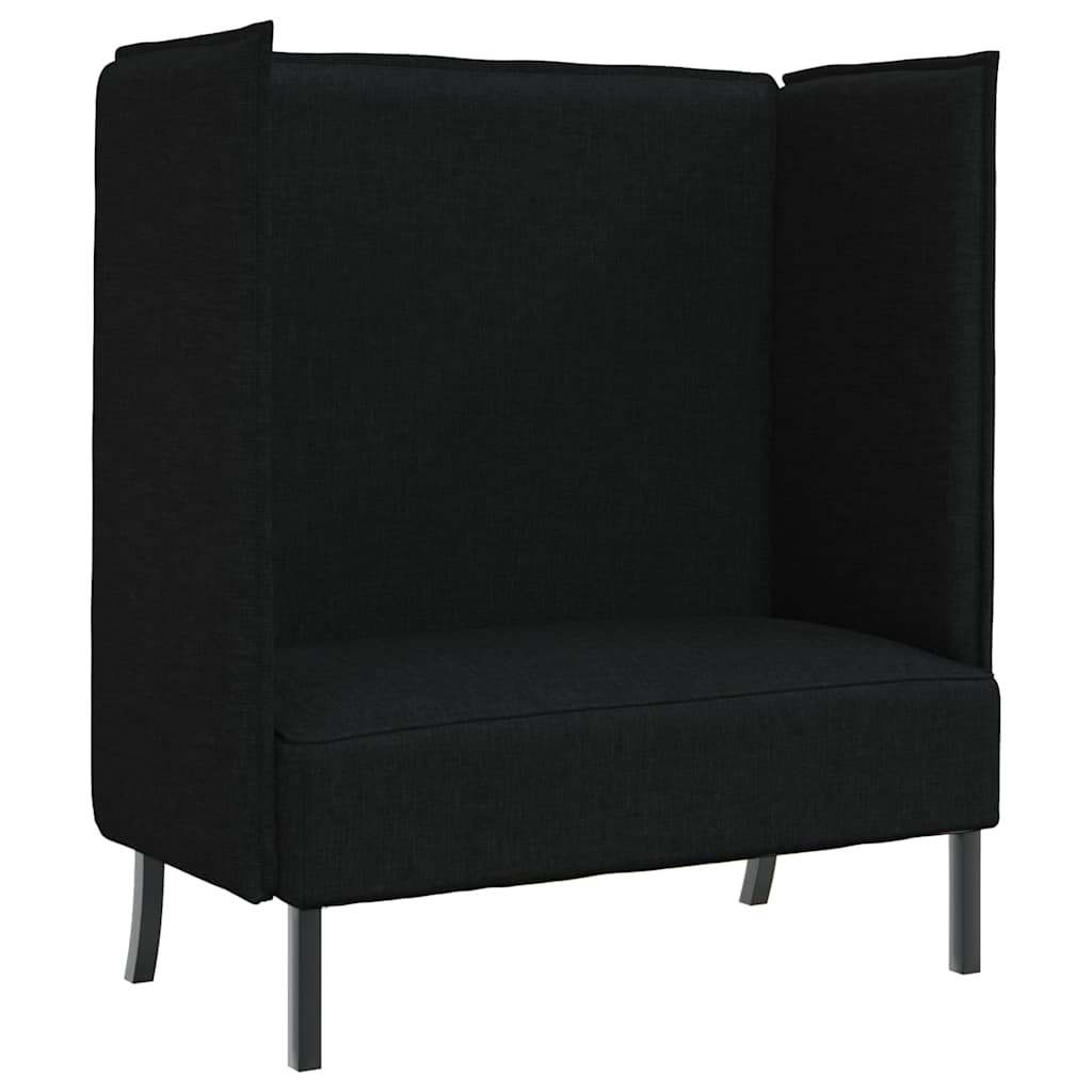 vidaXL Sofa z wysokim oparciem 101cm Czarny tkanina