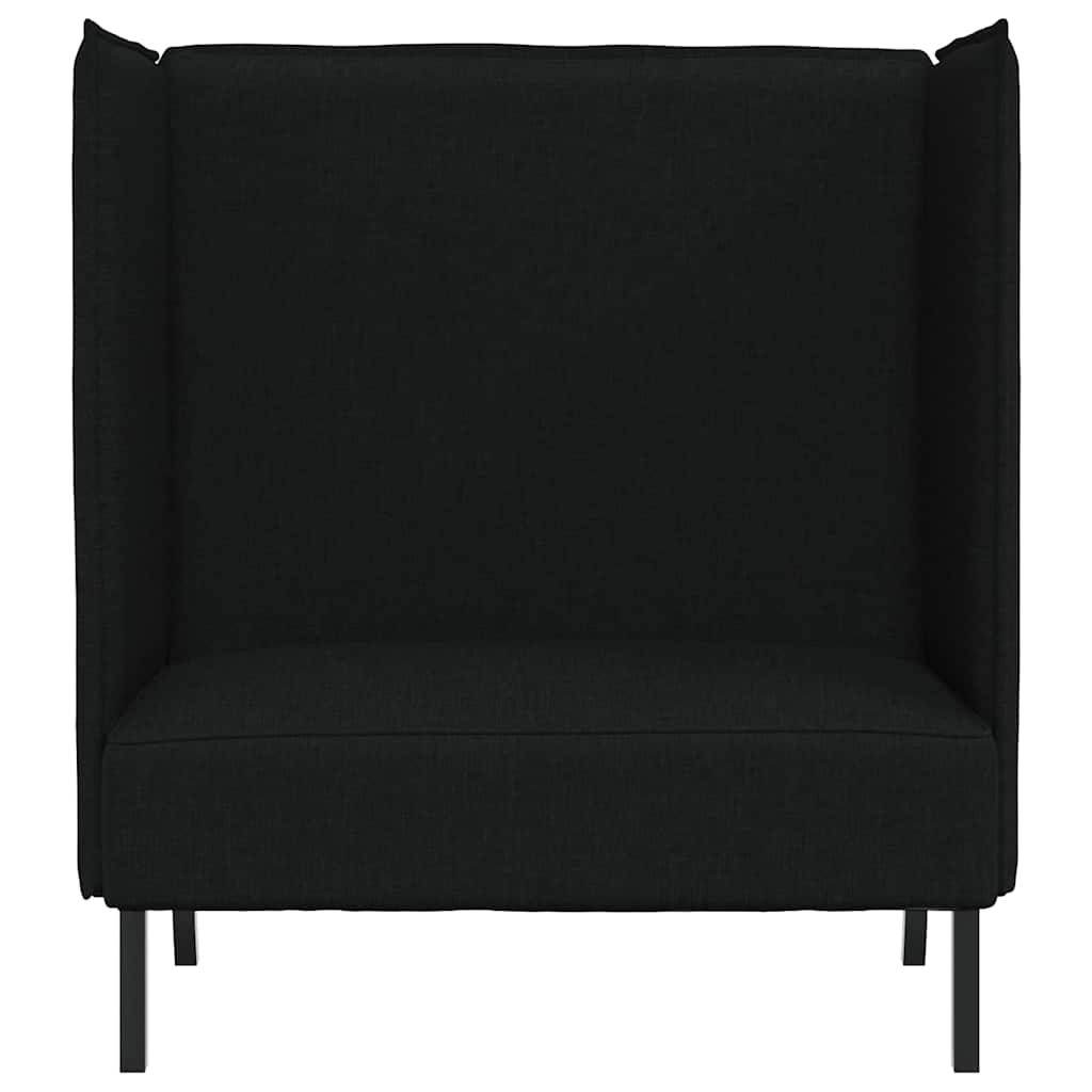 vidaXL Sofa z wysokim oparciem 101cm Czarny tkanina