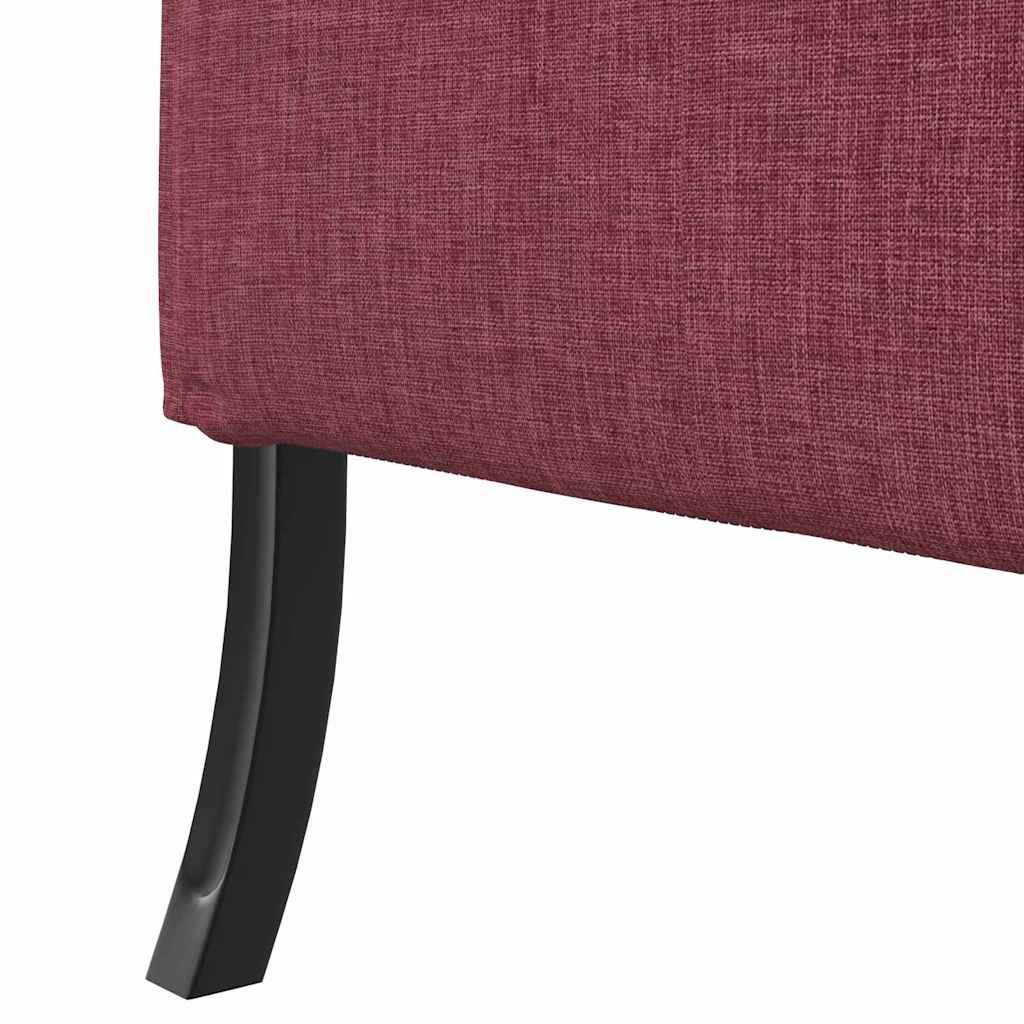 vidaXL Sofa z wysokim oparciem 101cm czerwone wino tkanina