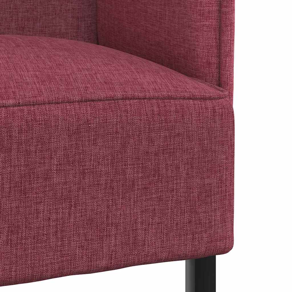 vidaXL Sofa z wysokim oparciem 101cm czerwone wino tkanina