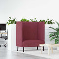 vidaXL Sofa z wysokim oparciem 101cm czerwone wino tkanina