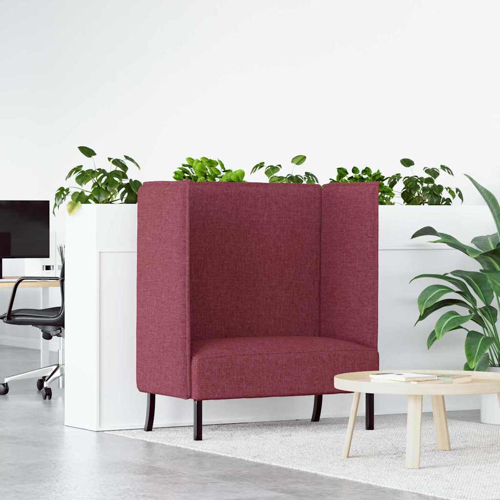 vidaXL Sofa z wysokim oparciem 101cm czerwone wino tkanina