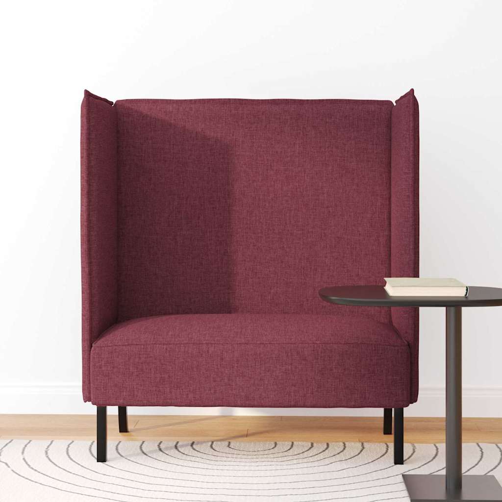vidaXL Sofa z wysokim oparciem 101cm czerwone wino tkanina